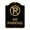 Signmission Designer Series-No Parking Large, Black & Gold Heavy-Gauge Aluminum, 24" x 18", BG-1824-9950 A-DES-BG-1824-9950 - alternate 1
